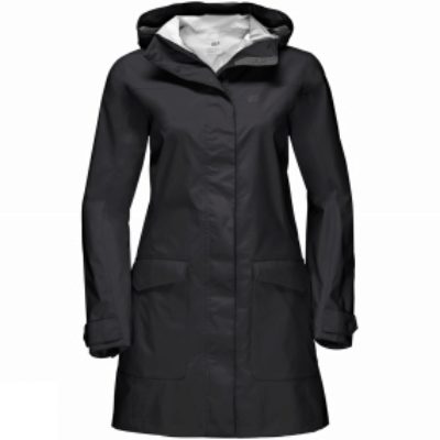 Jack Wolfskin Womens Crosstown Raincoat Black